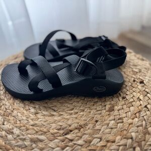 Chaco Women's Z/2 Cloud Classic Toe Loop Ankle Strap Sandals Charcoal Sz 9 Wide